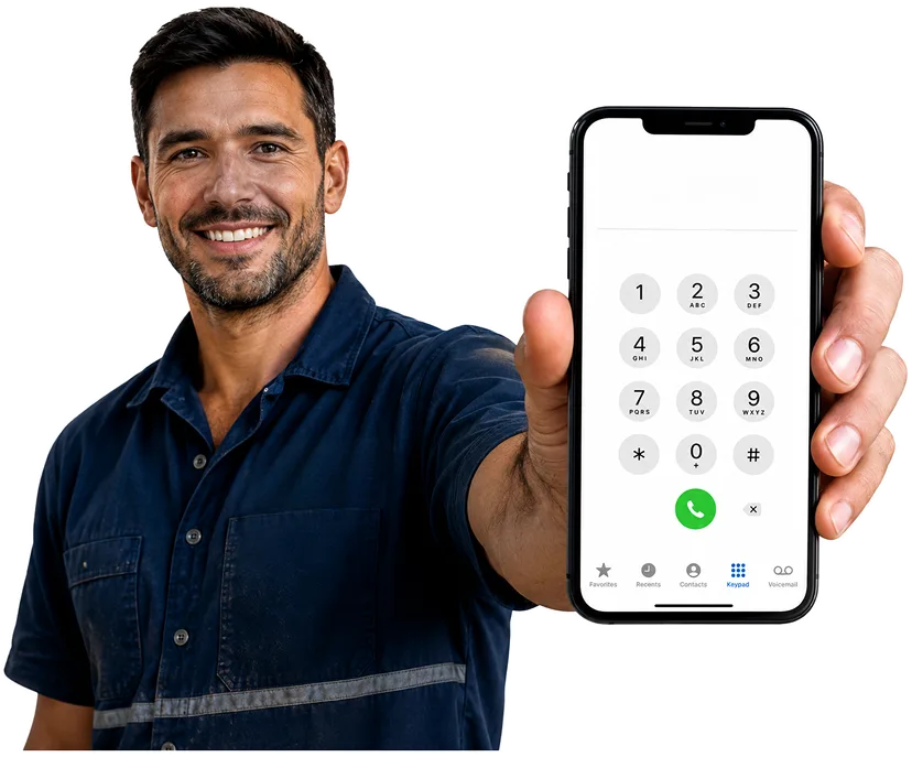 Our plumber taking a booking call for Summer Hill