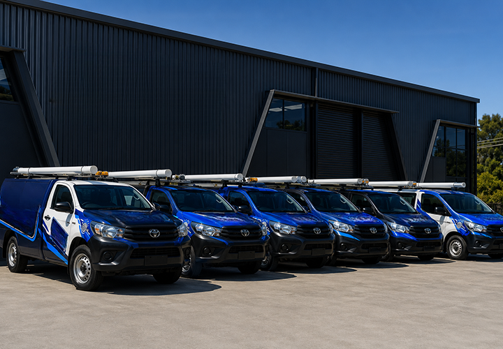 Fleet of Summer Hill Blocked Drains plumbing vans