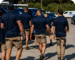Plumbers loading up before a Summer Hill job